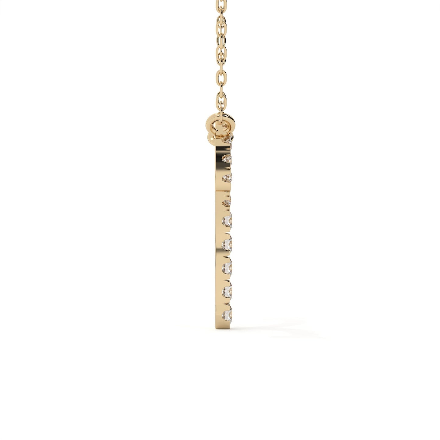 Round Diamond Aries Zodiac Sign Pendant