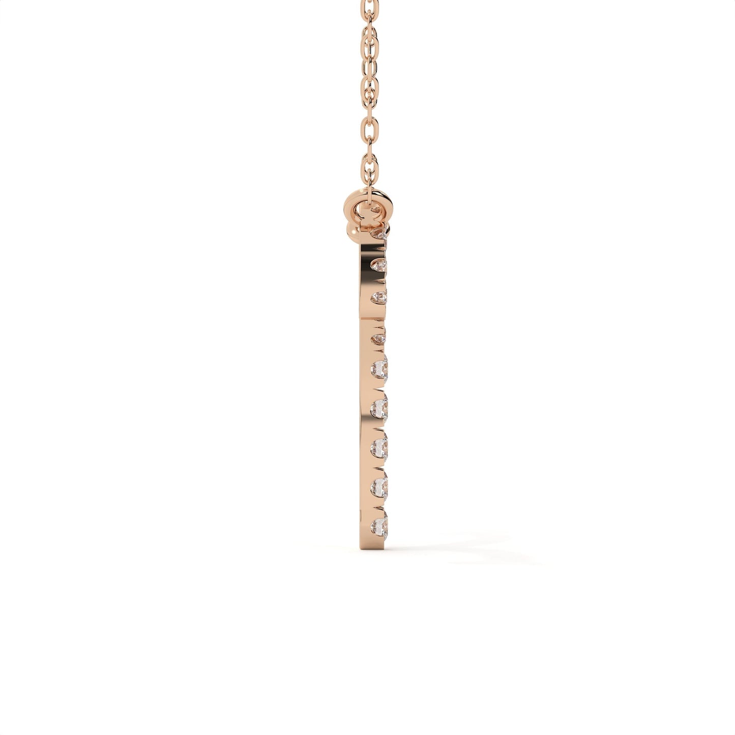Round Diamond Aries Zodiac Sign Pendant