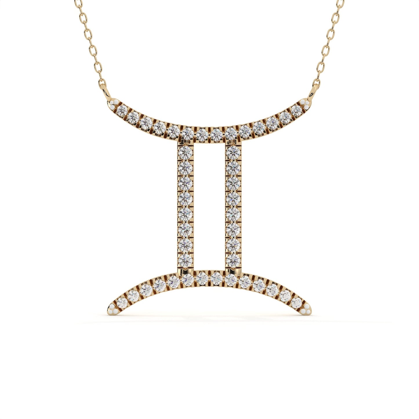 Gemini Zodiac Sign Lab Grown Diamond Pendant