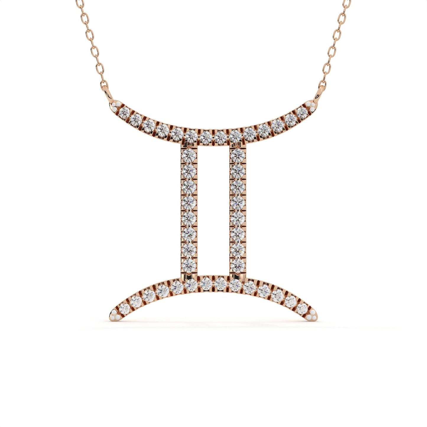 Gemini Zodiac Sign Lab Grown Diamond Pendant