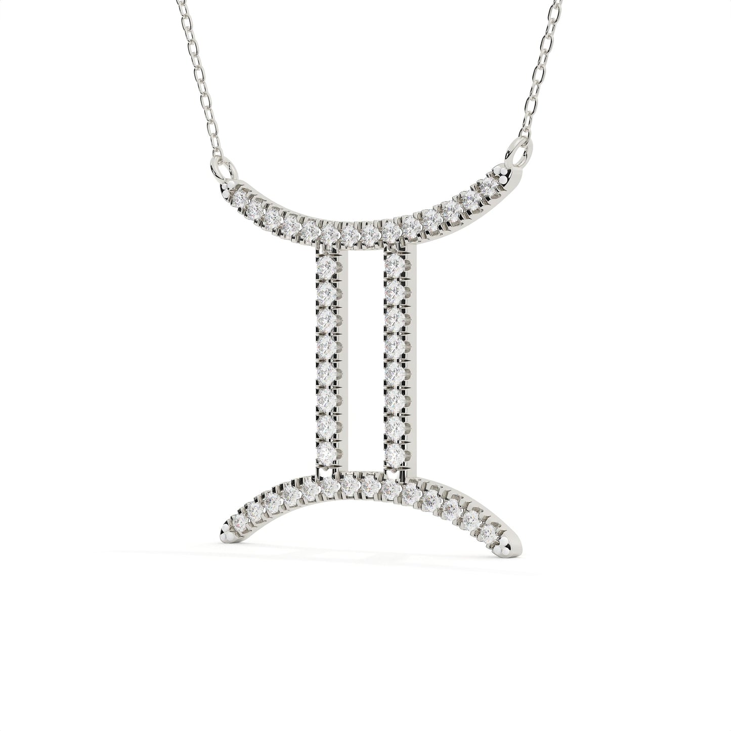 Gemini Zodiac Sign Lab Grown Diamond Pendant