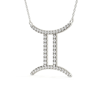Gemini Zodiac Sign Lab Grown Diamond Pendant