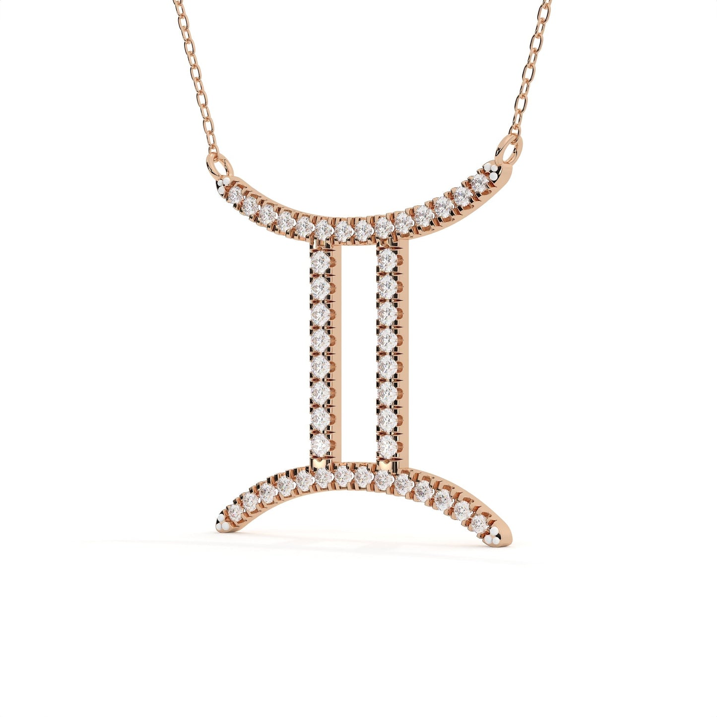 Gemini Zodiac Sign Lab Grown Diamond Pendant