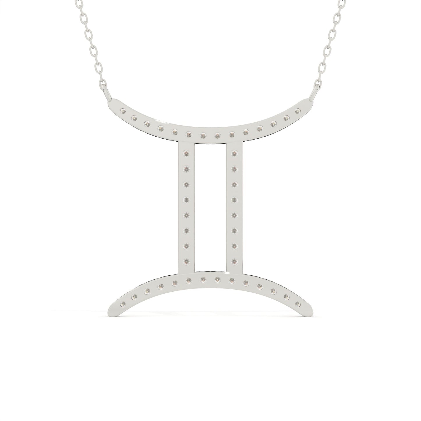 Gemini Zodiac Sign Lab Grown Diamond Pendant