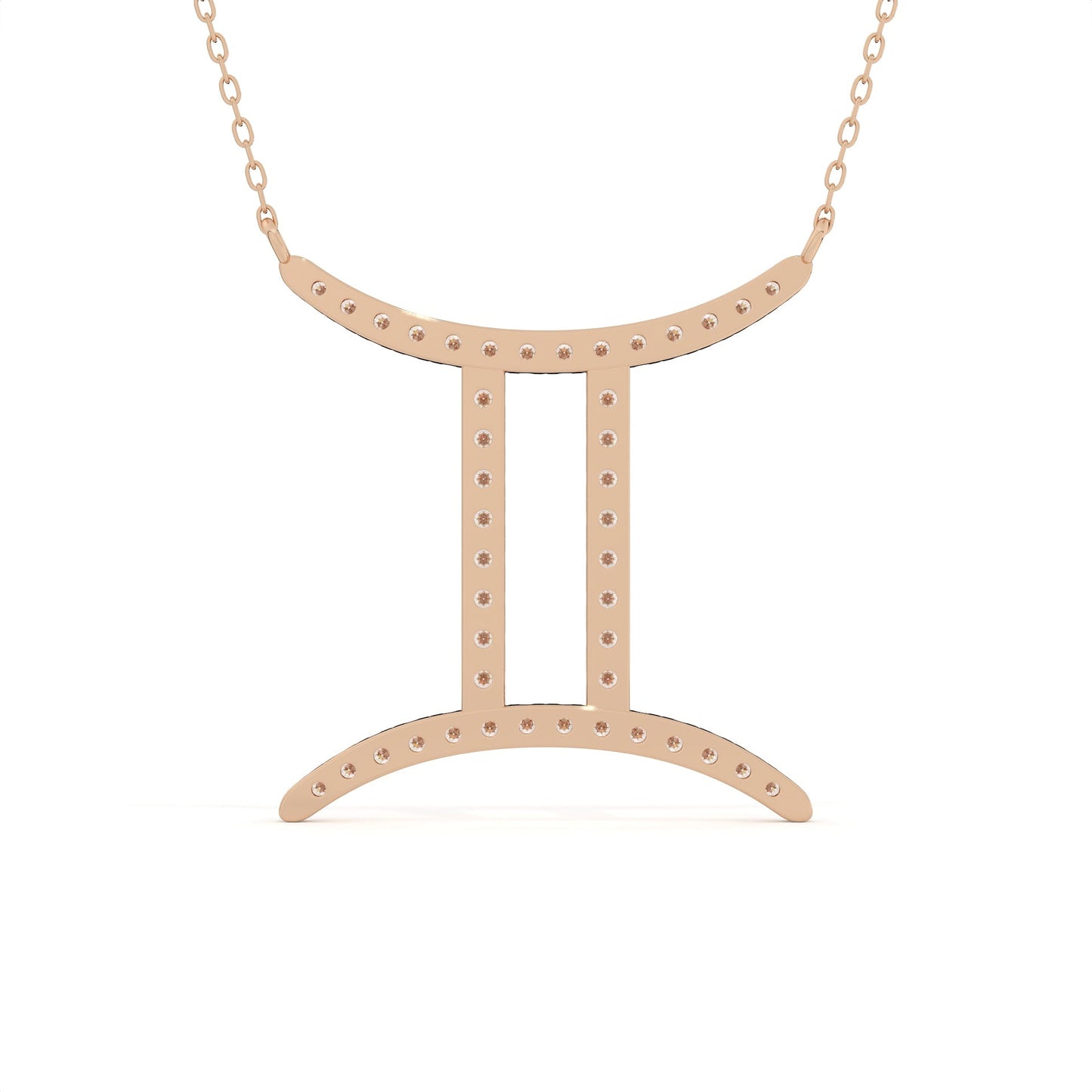 Gemini Zodiac Sign Lab Grown Diamond Pendant