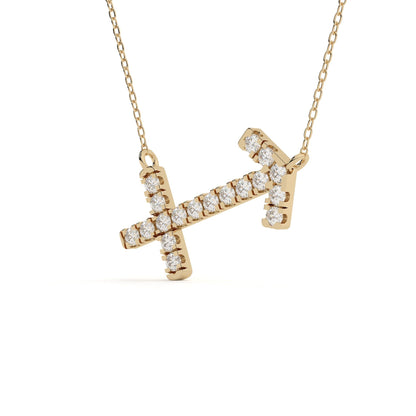 Sagittarius Zodiac Sign Round Lab Diamond Pendant