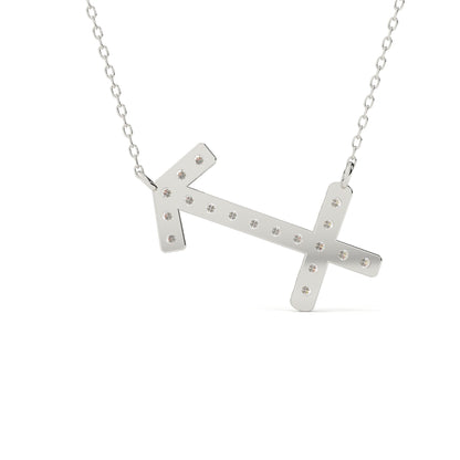 Sagittarius Zodiac Sign Round Lab Diamond Pendant