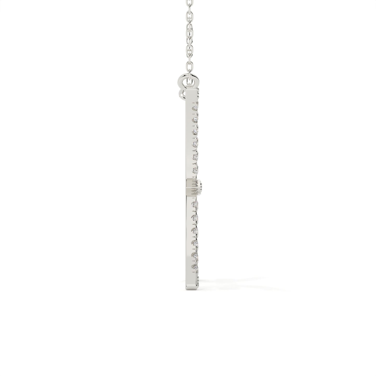 Pisces Zodiac Round Diamond Pendant With Gold Chain