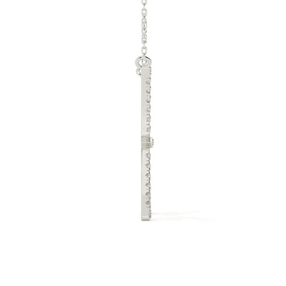 Pisces Zodiac Round Diamond Pendant With Gold Chain