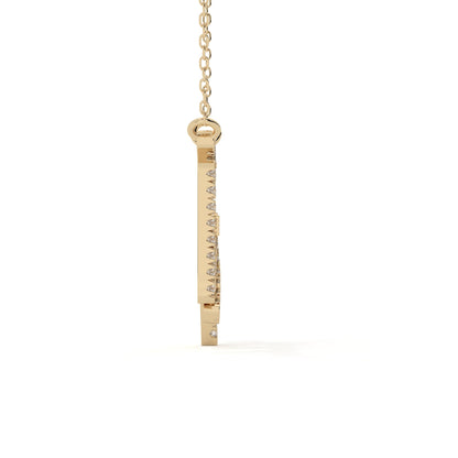 Round Cut Lab Diamond Virgo Zodiac Pendant