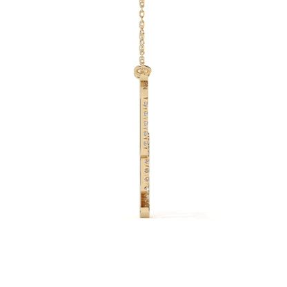 Round Cut Lab Diamond Capricorn Zodiac Pendant