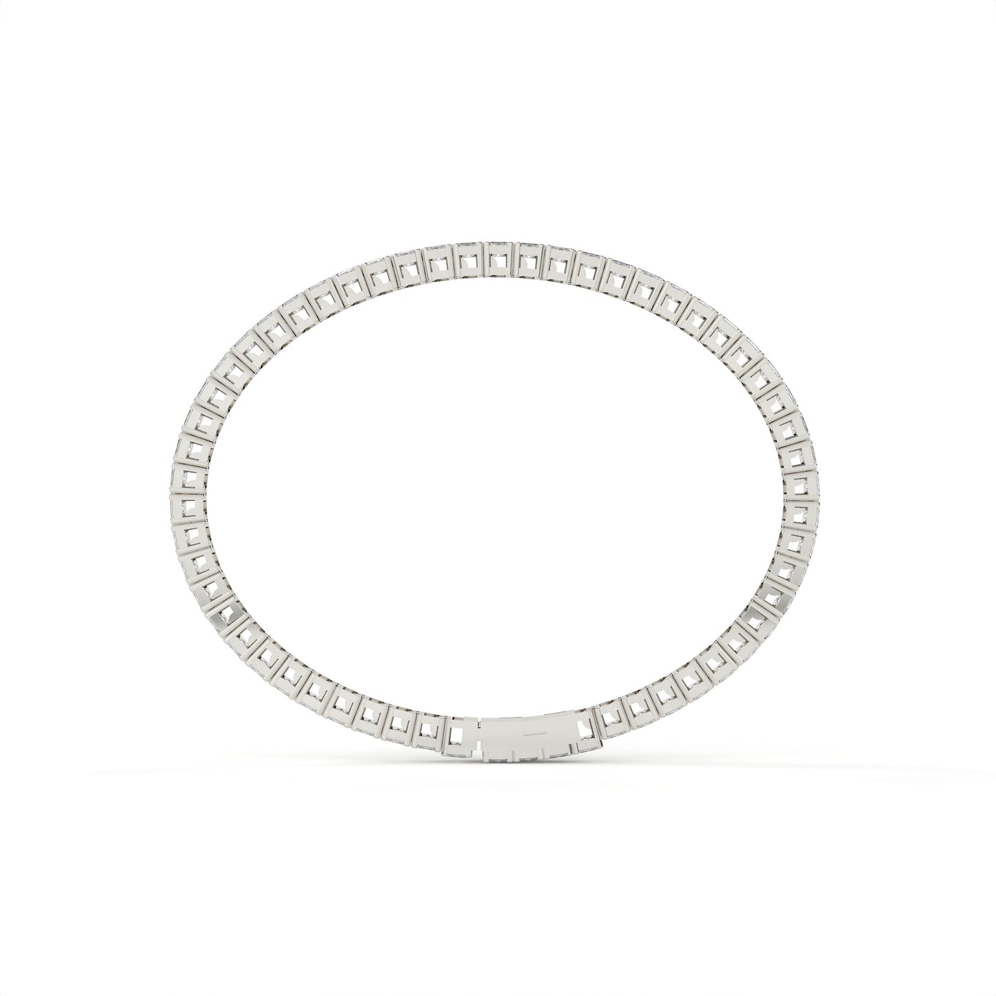 Unique Emerald Cut Diamond Tennis Bracelet