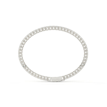 Unique Emerald Cut Diamond Tennis Bracelet
