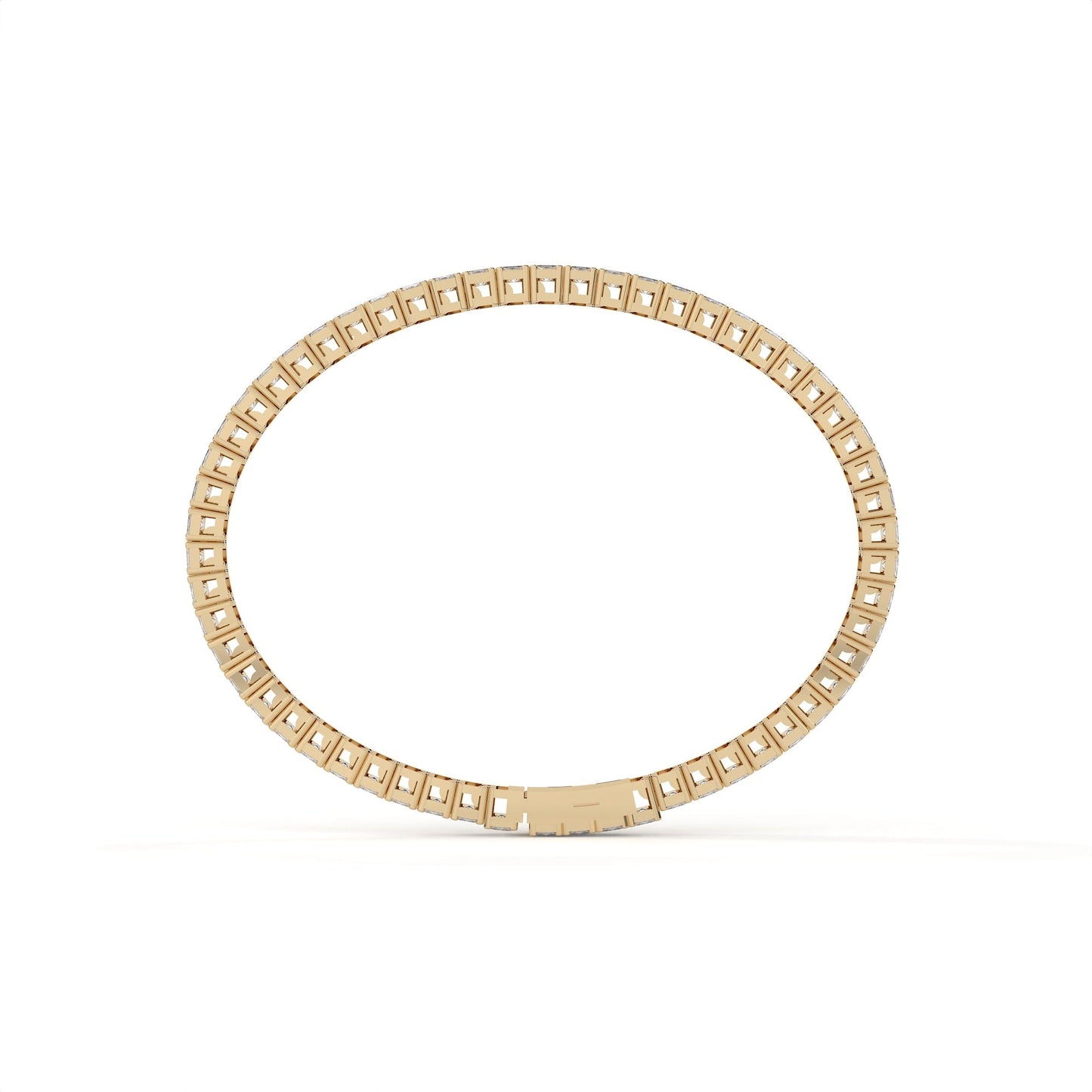 Unique Emerald Cut Diamond Tennis Bracelet