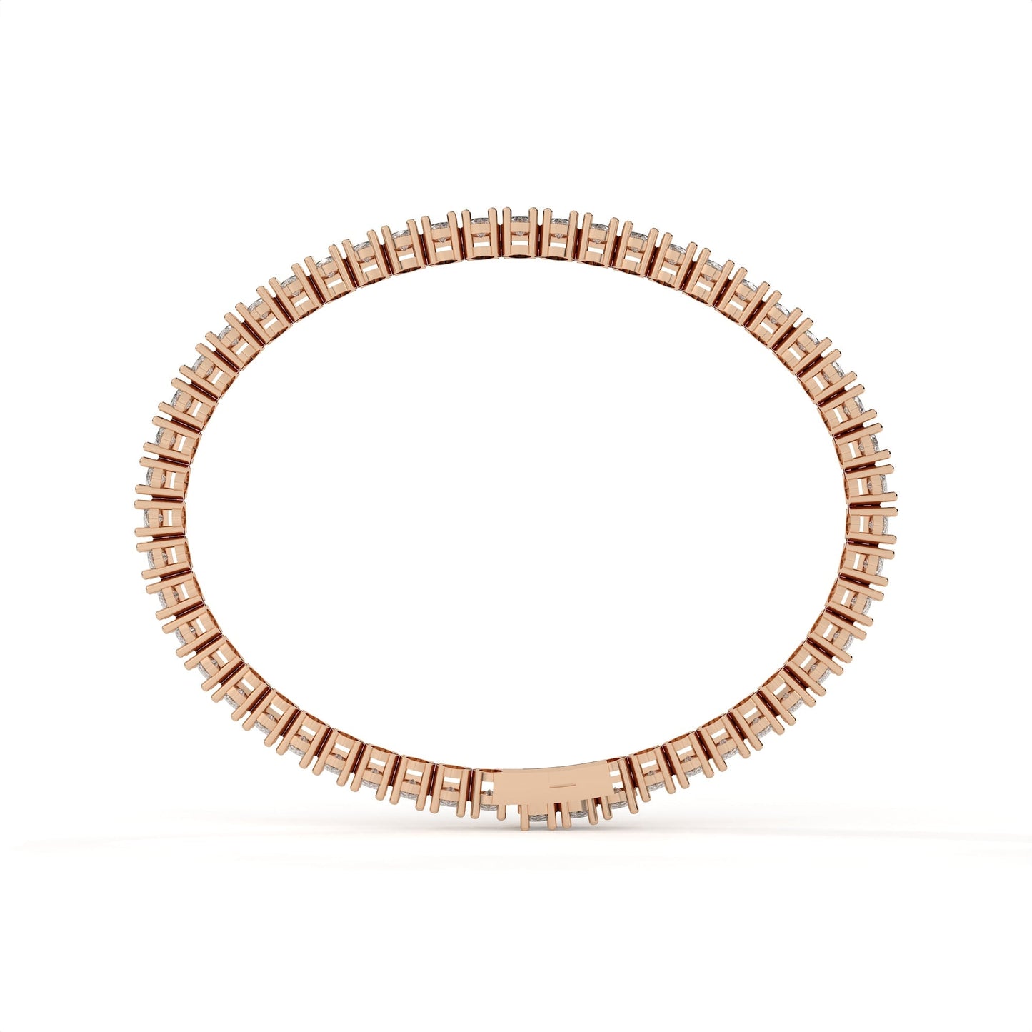 Oval Cut Diamond 4 Prong Tennis Bracelet