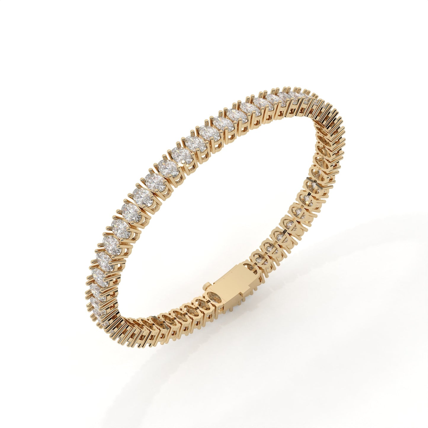 Oval Cut Diamond 4 Prong Tennis Bracelet