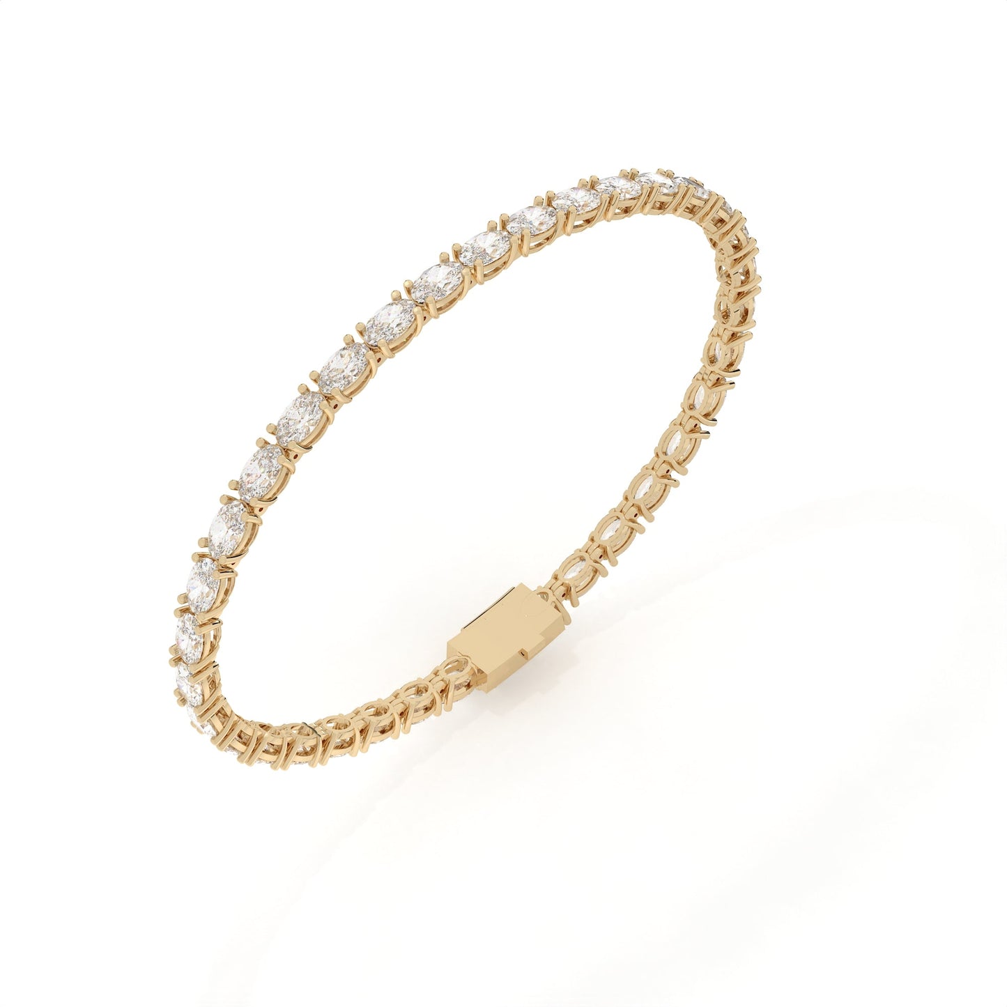 Multiple Oval Cut Lab Diamond Tennis Bracelet