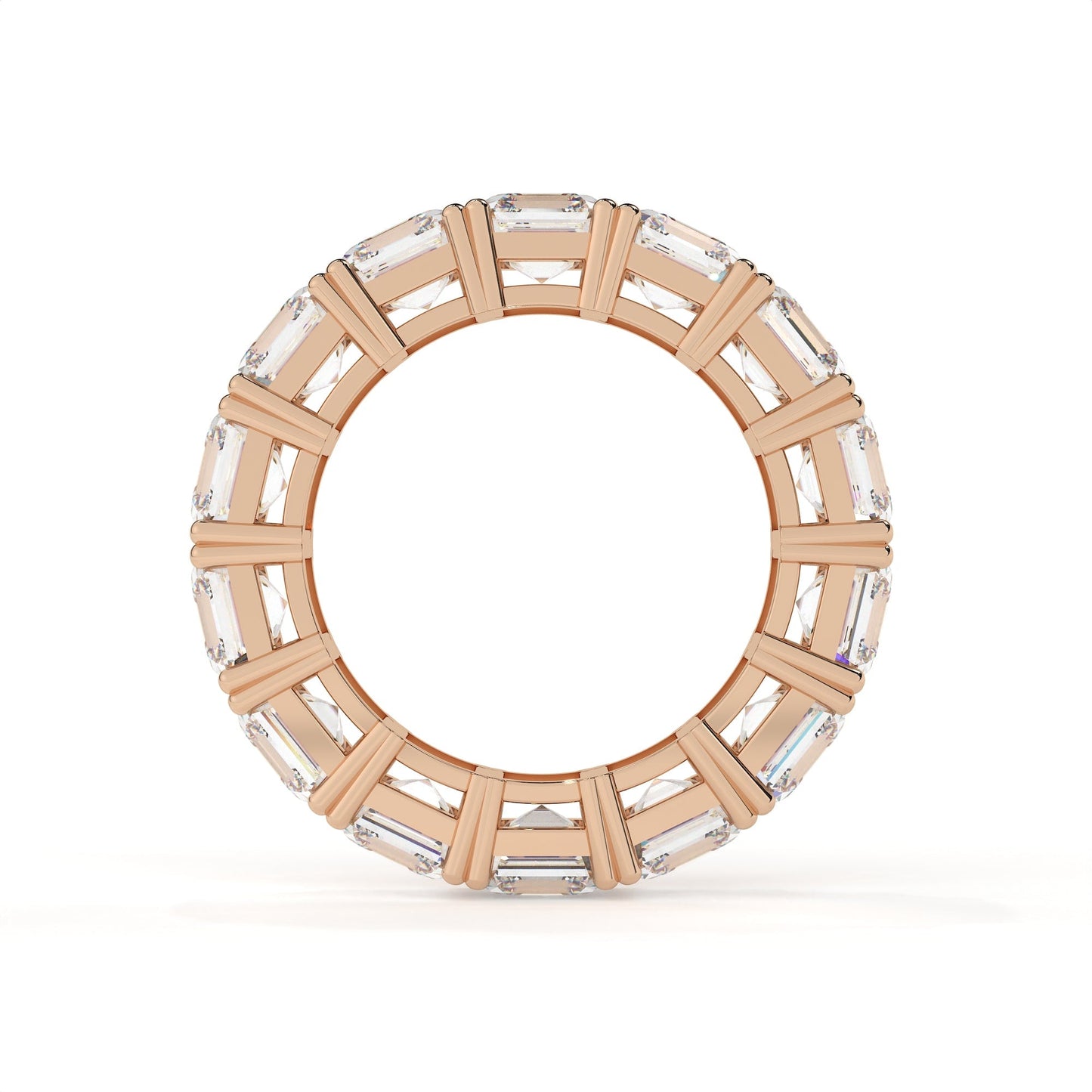 Asscher Cut Lab Grown Diamond Full Eternity Band