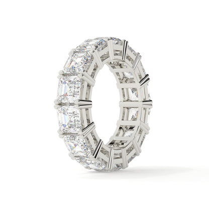 Asscher Cut Lab Grown Diamond Full Eternity Band