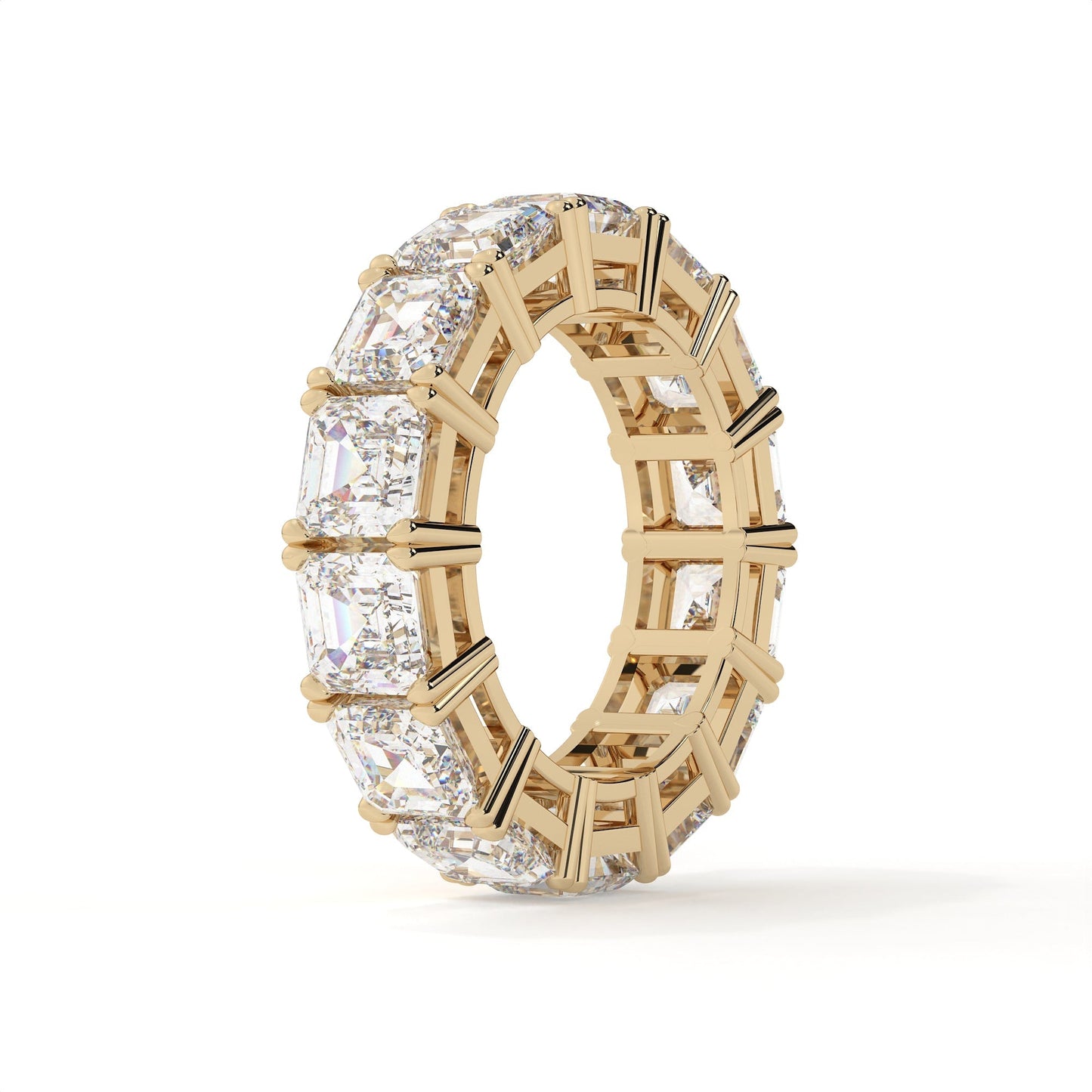 Asscher Cut Lab Grown Diamond Full Eternity Band