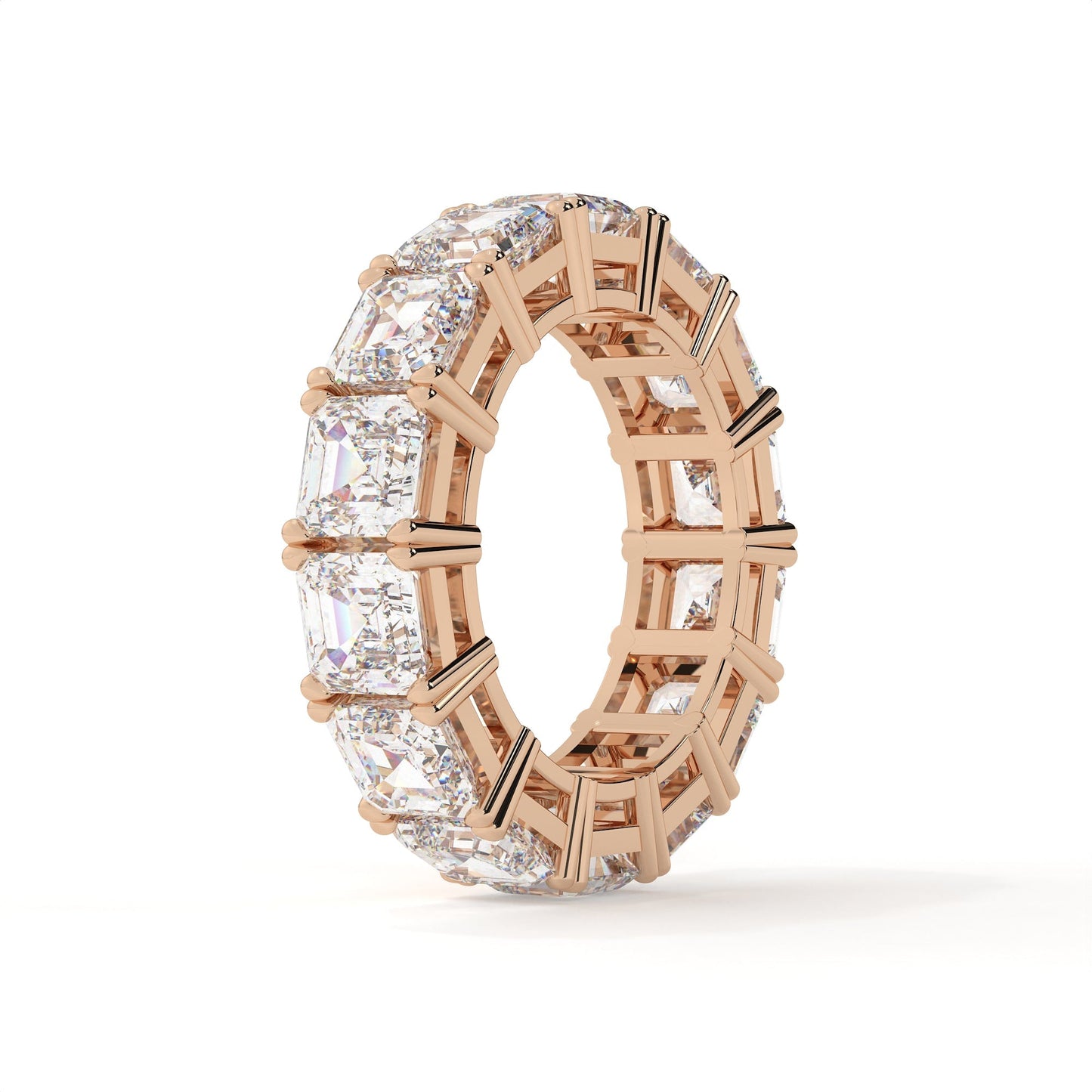 Asscher Cut Lab Grown Diamond Full Eternity Band