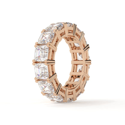 Asscher Cut Lab Grown Diamond Full Eternity Band