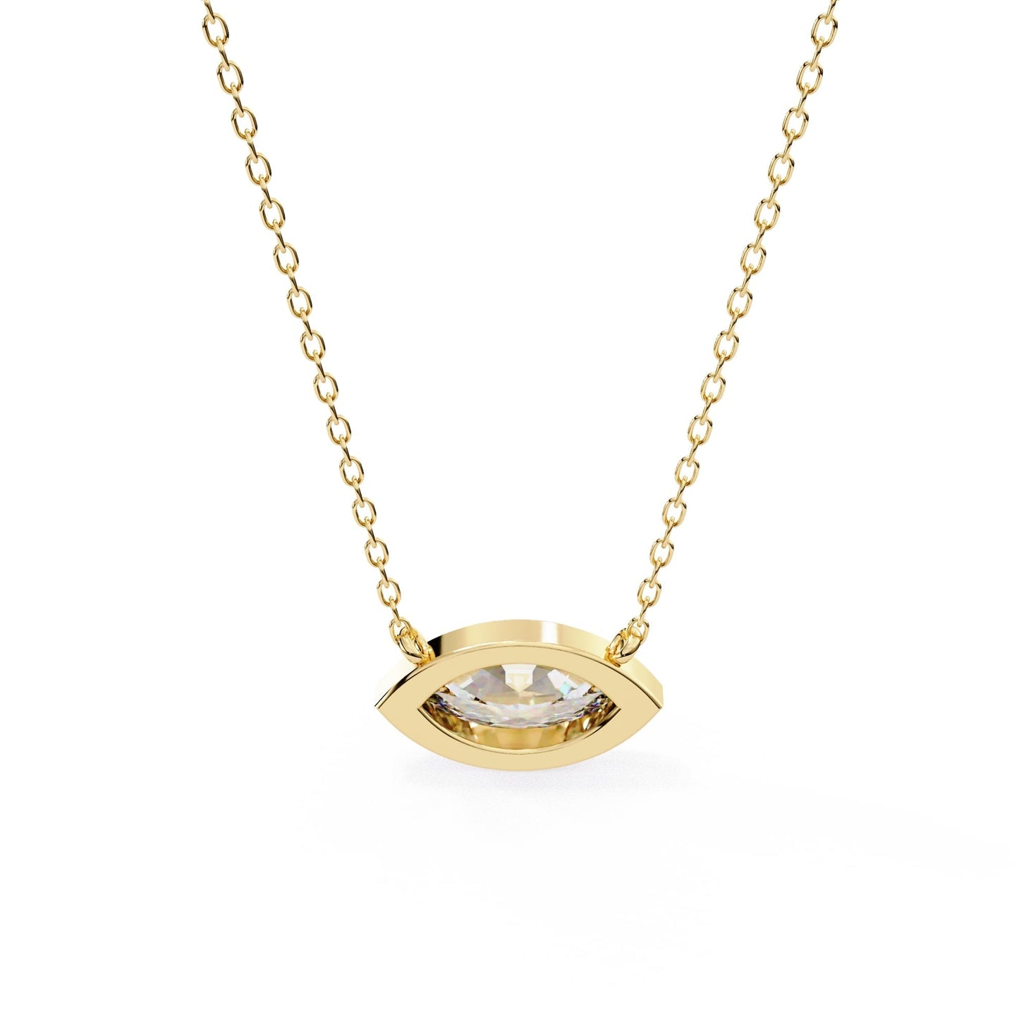 Sophisticated Marquise Bezel Set Pendant