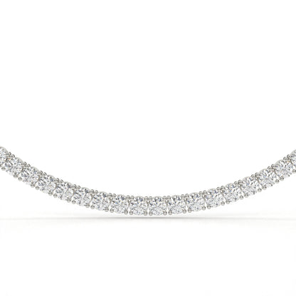 Diamond necklace on a white background