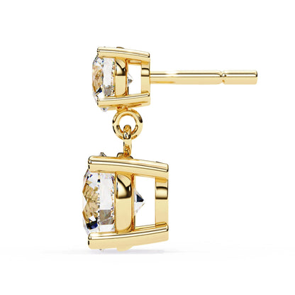 Dangle stud round earrings