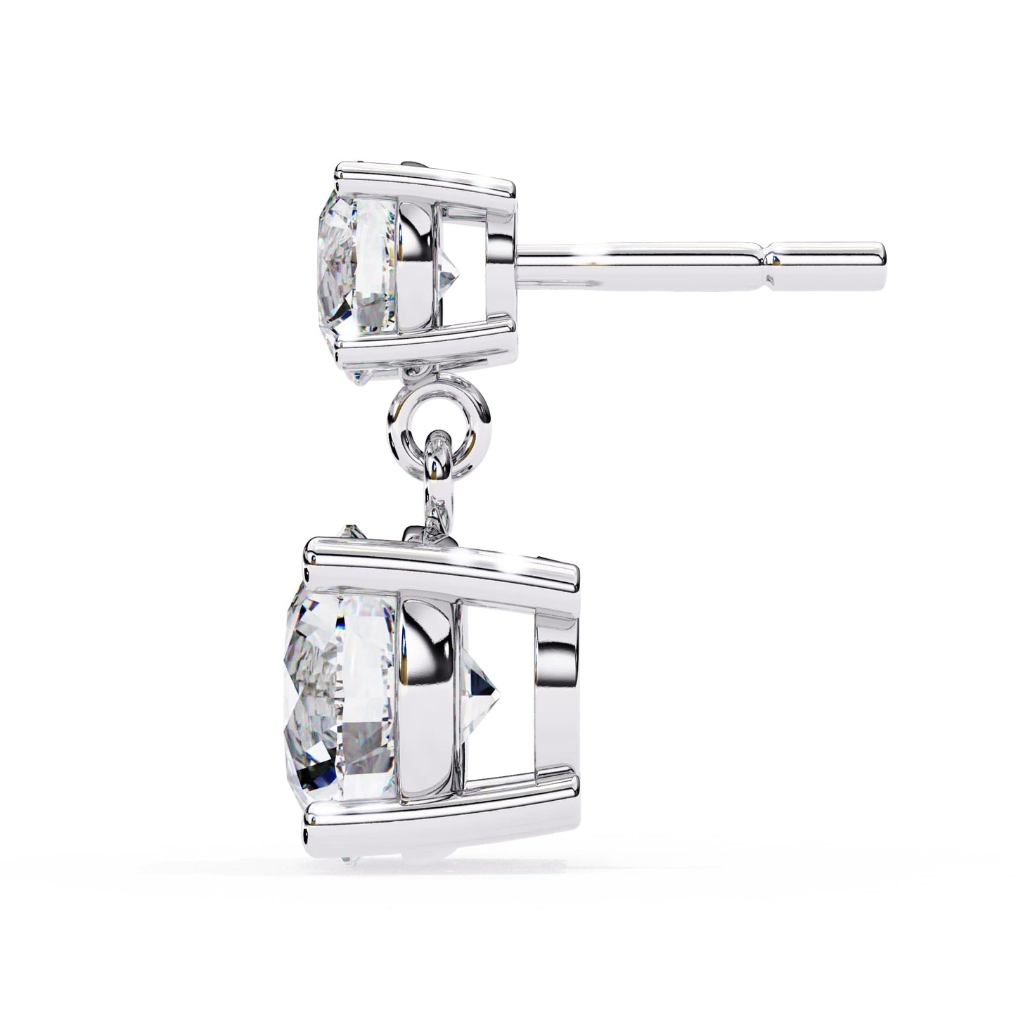 Dangle stud round earrings