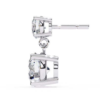 Dangle stud round earrings