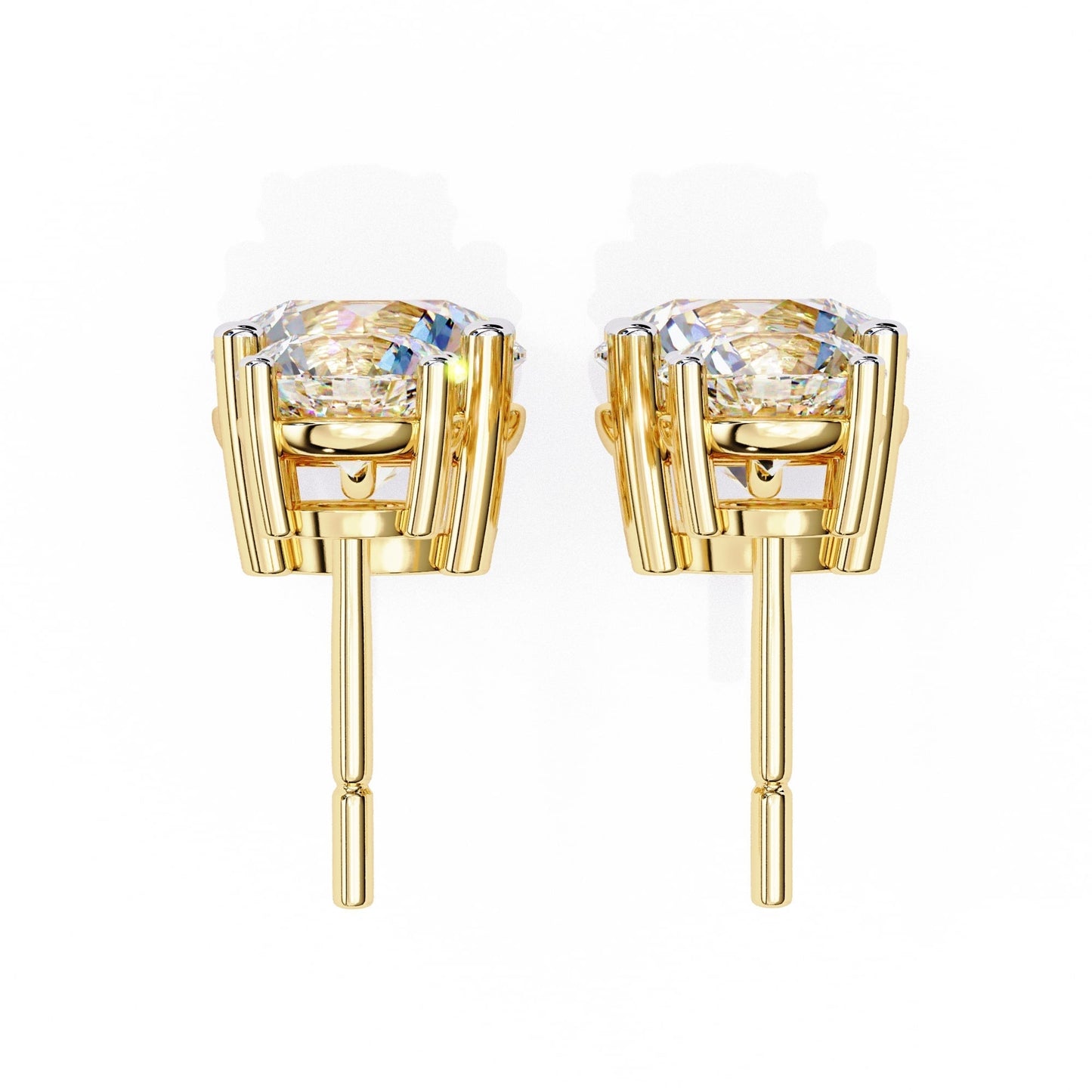 Cushion Square Cut Lab Diamond Stud Earrings