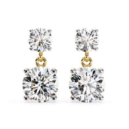 Dangle stud round earrings