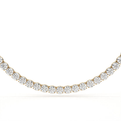 Diamond necklace on a white background