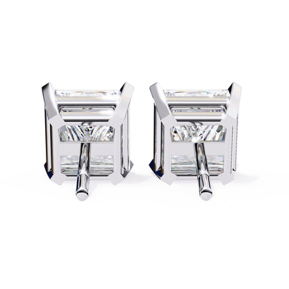 Lab Grown Princess Cut Diamond Stud with V Prong