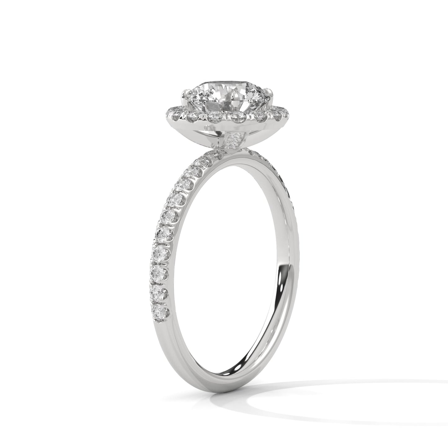 Halo Round Lab Grown Diamond Ring