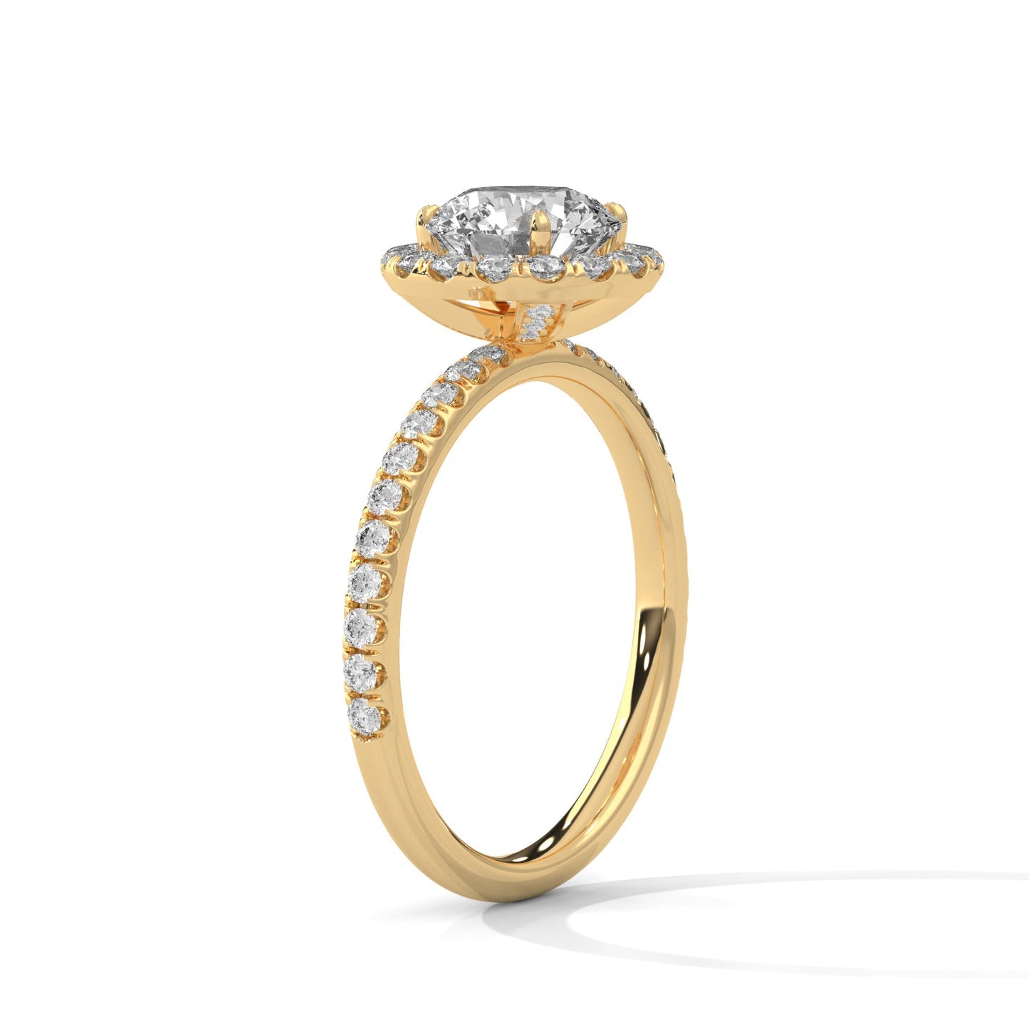 Halo Round Lab Grown Diamond Ring