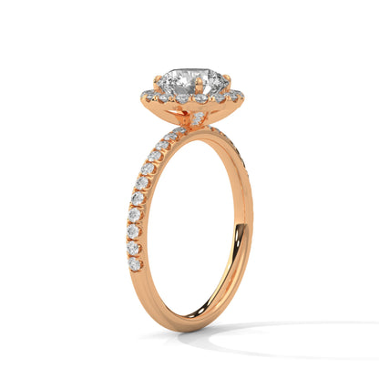 Halo Round Lab Grown Diamond Ring