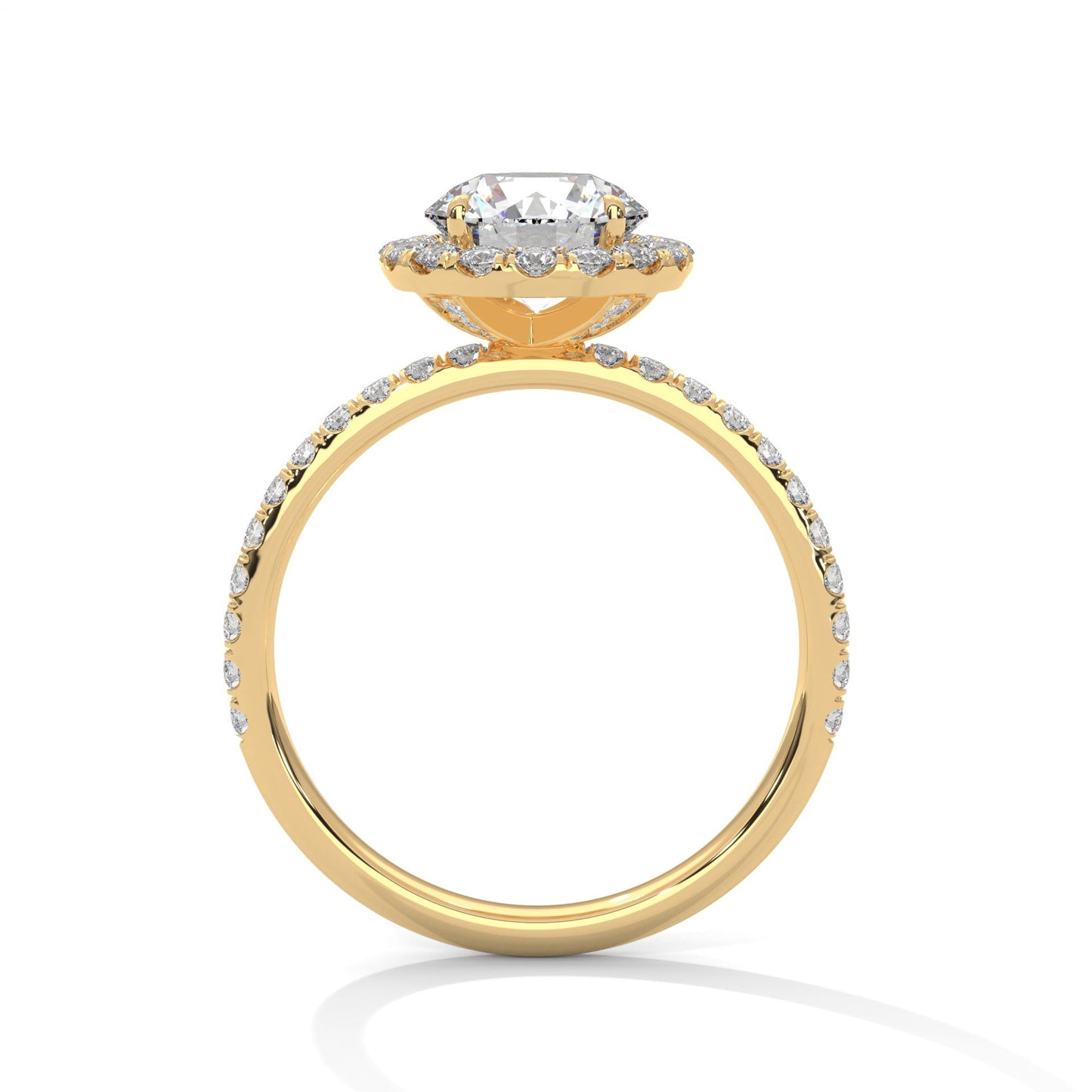 Halo Round Lab Grown Diamond Ring