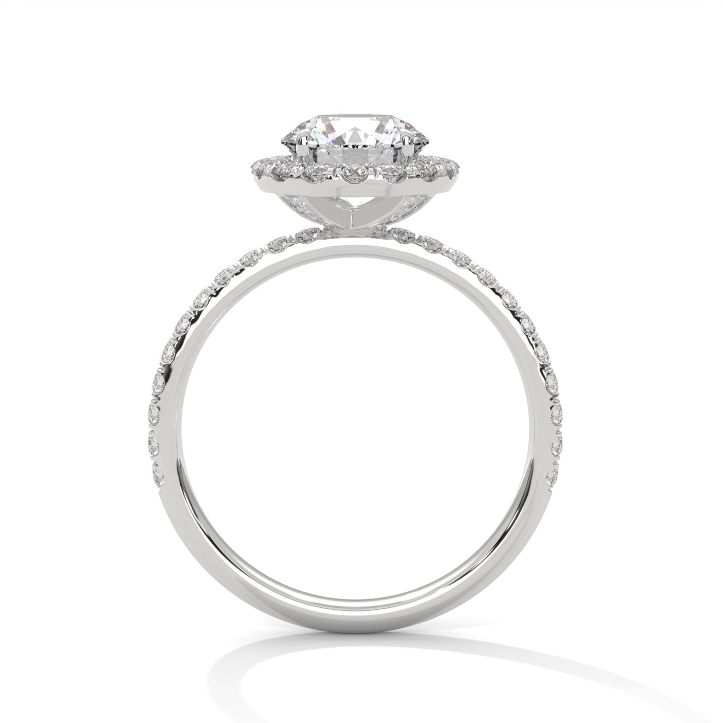 Halo Round Lab Grown Diamond Ring