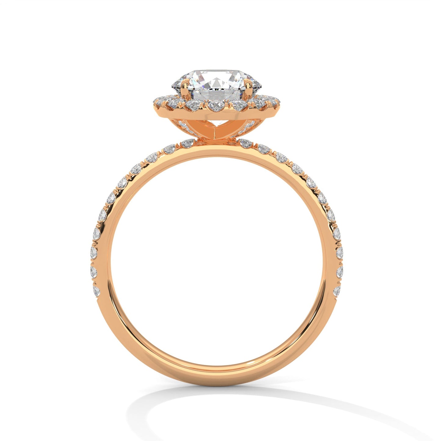 Halo Round Lab Grown Diamond Ring