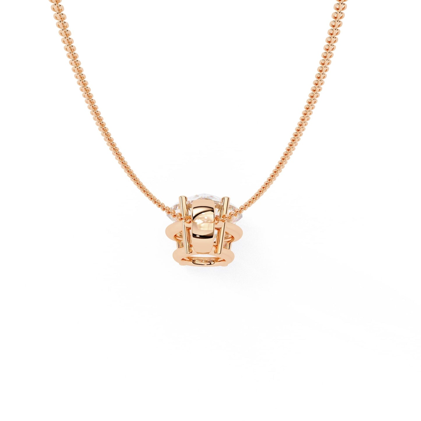 Pear Shaped Lab Diamond Solitaire Pendant