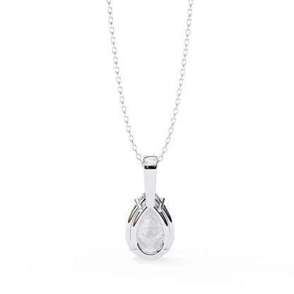 Pear Shaped Lab Diamond Solitaire Pendant