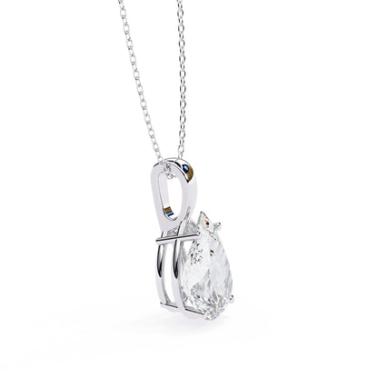 Pear Shaped Lab Diamond Solitaire Pendant