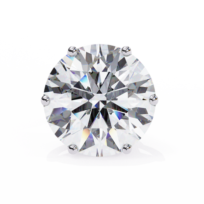 Yellow Gold Round Lab Diamond Stud Earrings