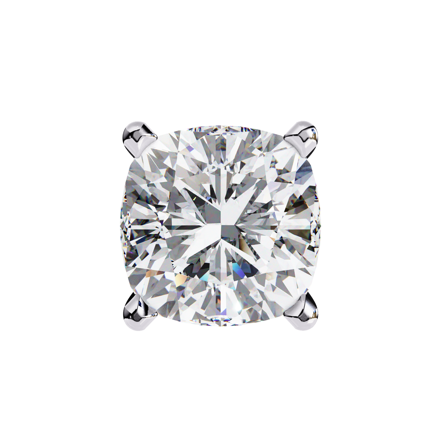 Cushion Square Cut Lab Diamond Stud Earrings