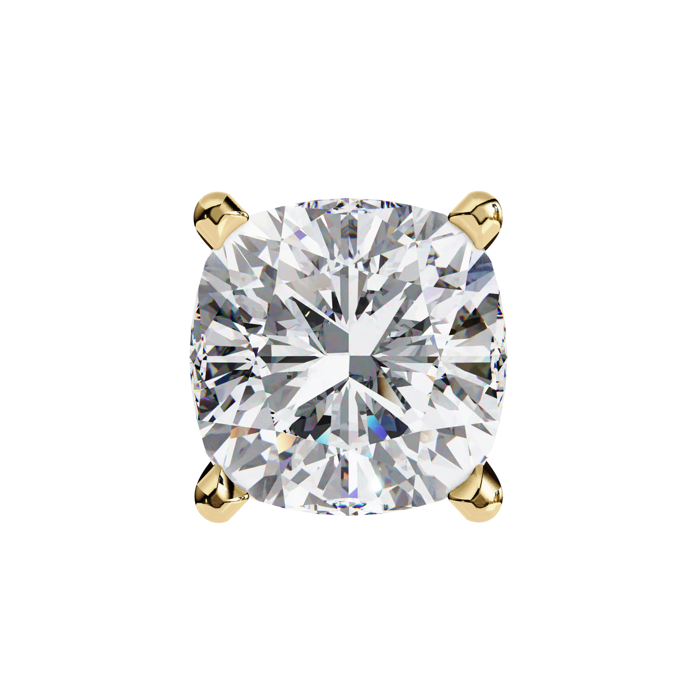 Cushion Square Cut Lab Diamond Stud Earrings