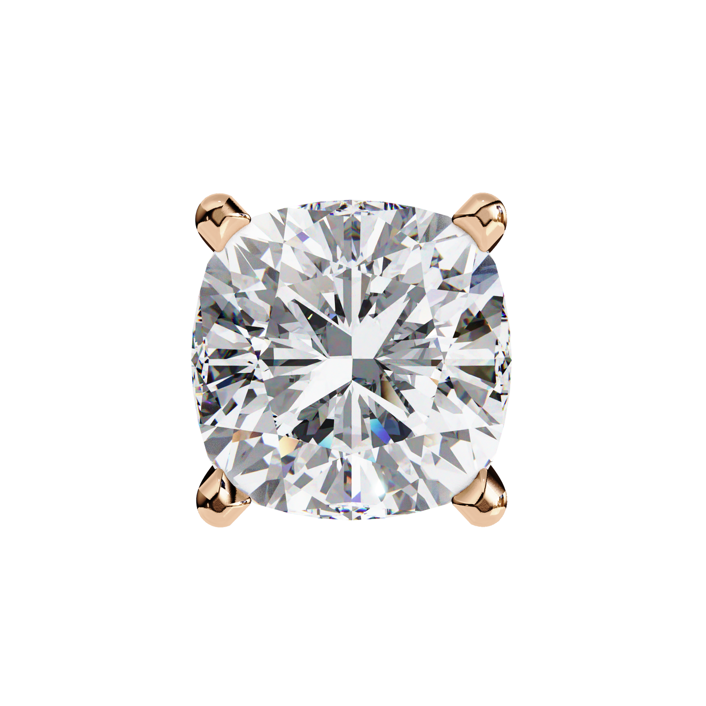 Cushion Square Cut Lab Diamond Stud Earrings