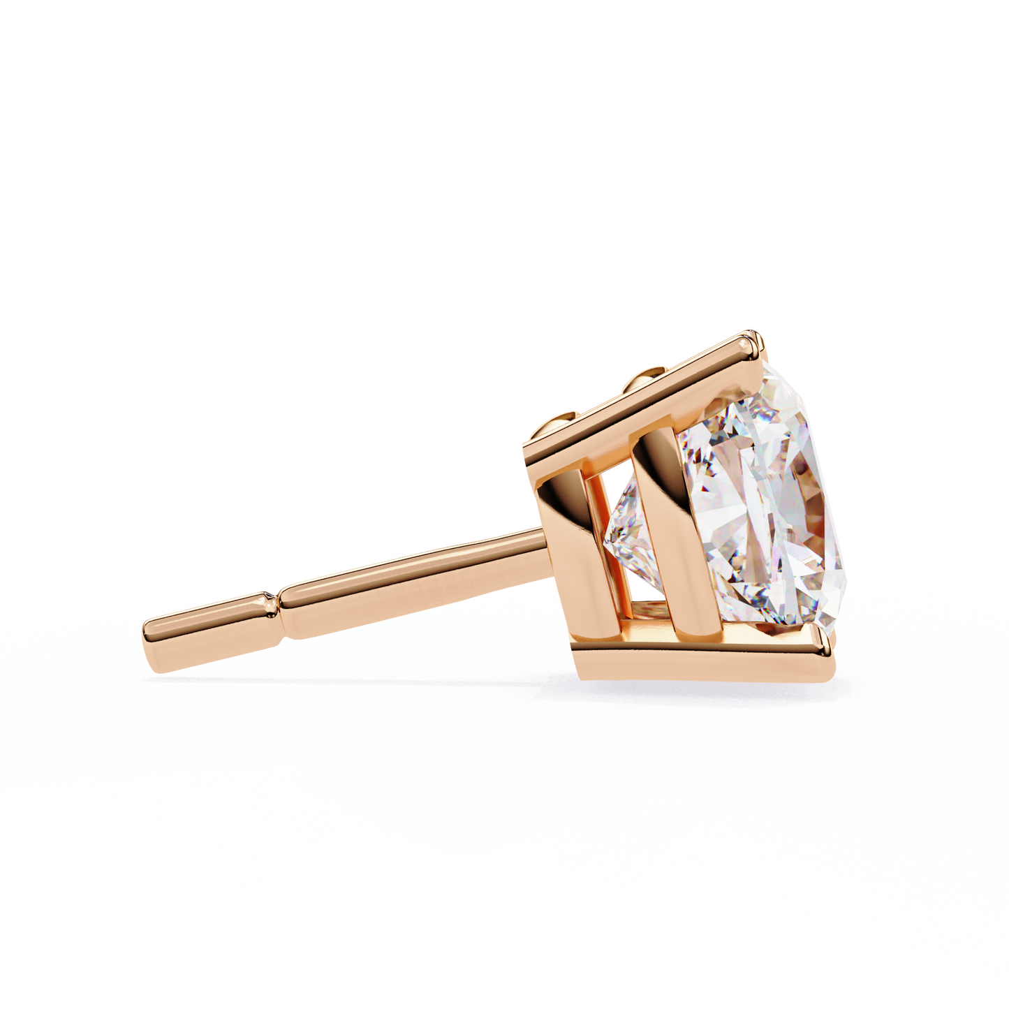 Cushion Square Cut Lab Diamond Stud Earrings