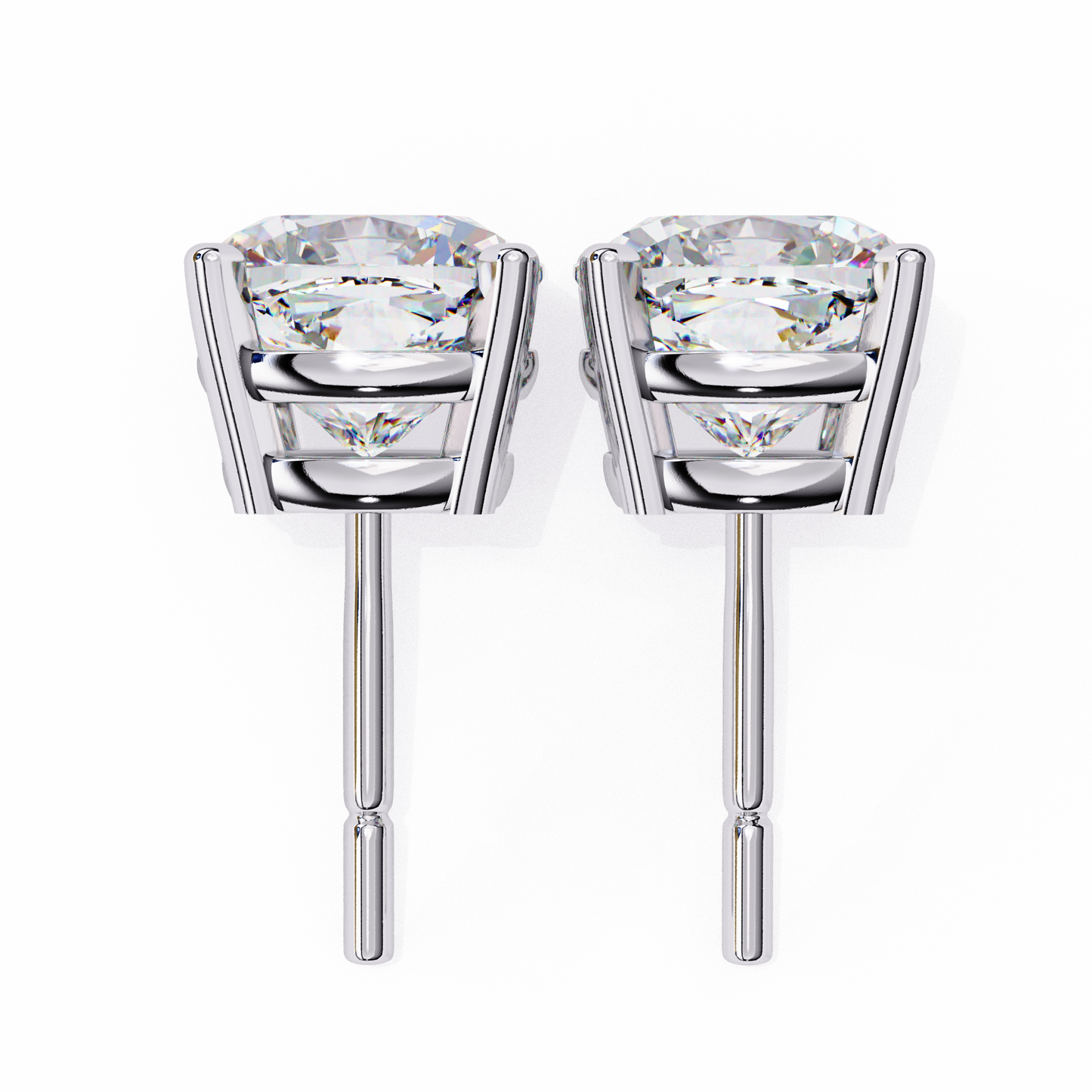 Cushion Square Cut Lab Diamond Stud Earrings